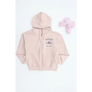 2 İplik 10-13 Yaş Kompak Fermuarlı Sweat Pudra - 7264277.1576.