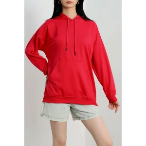 2 İplik Kapşonlu Kanguru Cepli Sweat Koyupembe - 30090.1878.