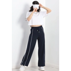 2 İplik Paça Stoperli Eşofman Altı Lacivert - 40019.1857.