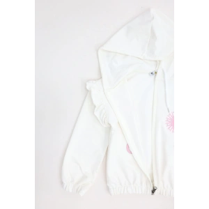 2 İplik Şardonsuz Fermuarlı Ceket 5-8 Yaş Ekru - 6264276.1576.