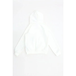 2 İplik Şardonsuz Fermuarlı Ceket 6-9 Yaş Ekru - 6264269.1576.