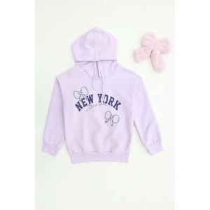 2 İplik Şardonsuz Penye Sweat 6-9 Yaş Lila - 6264210.1576.