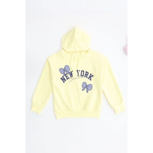 2 İplik Şardonsuz Penye Sweat 6-9 Yaş Sarı - 6264210.1576.