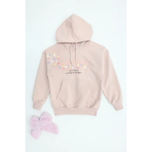 2 İplik Şardonsuz Penye Sweat Pudra - 6264272.1576.