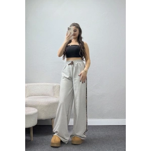 2 İplik Şeritli Eşofman Altı Gri - 40021.1857.