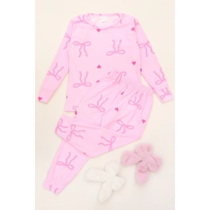 3-14 Yaş Süet Manşetli Alt Üst Aynı Takım Pembefiyonk - 410.1287.