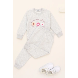 3-7 Yaş 3 İplik Şardonlu İkili Takım Gri - 50935.1867.