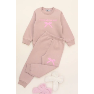 3-7 Yaş 3 İplik Şardonlu İkili Takım Pudra - 50905.1867.