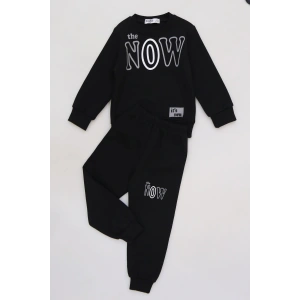 3-7 Yaş 3 İplik Şardonlu Takım Siyah - 50815.1867.