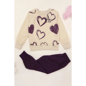 3-8 Yaş 2 İplik İkili Takım Mor - 50926.1776.