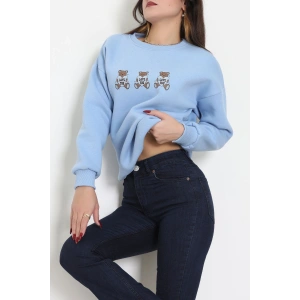 3 İplik Bisiklet Yaka Sweat Bebemavi - 42240.1878.