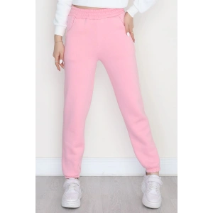 3 İplik Biyeli Eşofman Altı Pembe - 30103.1878.