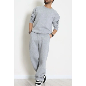 3 İplik Şardonlu Erkek Eşofman Takımı Gri - 42614.1878.