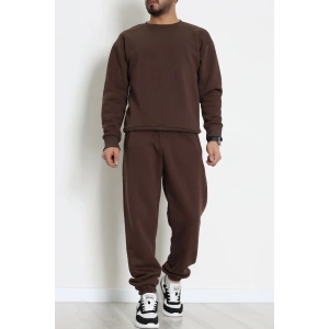 3 İplik Şardonlu Erkek Eşofman Takımı Kahve - 42612.1878.