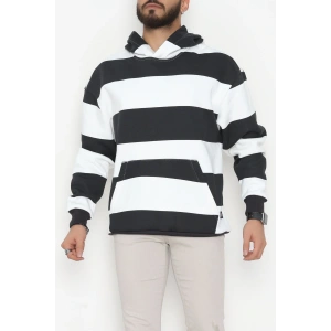 3 İplik Şardonlu Erkek Sweat Siyahbeyaz - 42793.1871.