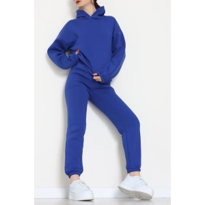 3 İplik Şardonlu Eşofman Takımı Saks - 52049.1878.