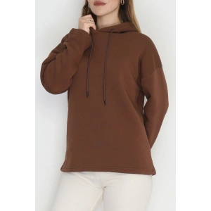 3 İplik Şardonlu Sweat Kahve - 42610.1878.