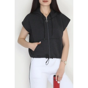 3 İplik Şardonlu Yelek Antrasit - 42201.1857.