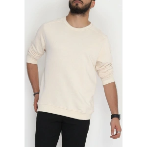 3 İplik Şardonsuz Erkek Sweat Bej - 42617.1878.