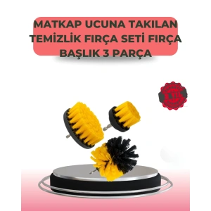 3 Parça Matkap Ucu Temizlik Fırçası Dayanıklı Naylon Kıllı