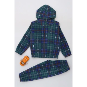 4-10 Yaş Polar Kapşonlu İkili Takım Yeşilekose - 52076.1776.