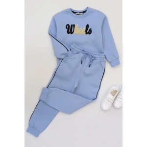 5-12 Yaş 3 İplik Şardonlu Biyeli Takım Mavi - 60210.1867.