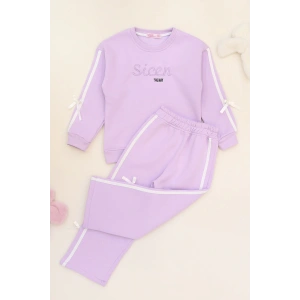 5-12 Yaş 3 İplik Şardonlu Fiyonklu Takım Lila - 60335.1867.