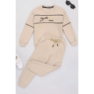5-12 Yaş 3 İplik Şardonlu Takım Bej - 60220.1867.