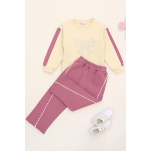 5-12 Yaş 3 İplik Şardonlu Taşlı Takım Gülkurusu - 60330.1867.