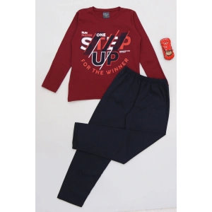 5-12 Yaş Erkek Süprem Pijama Takımı Bordokırmızı - 42519.1048.