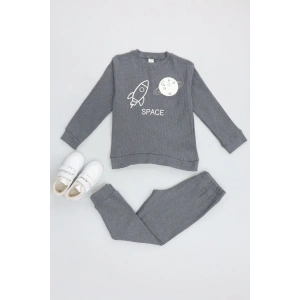 5-12 Yaş İnterlok Fitilli Takım Füme - 52184.1567.