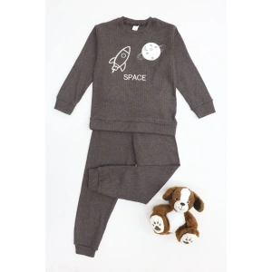 5-12 Yaş İnterlok Fitilli Takım Kahve - 52184.1567.