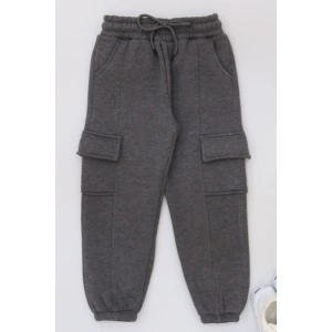 5-8 Yaş 3 İplik Şardonlu Eşofman Altı Füme - 42656.1937.