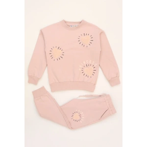 6-9 Yaş Şardonlu Yumoş Kumaş Takım Pudra - 6264320.1576.