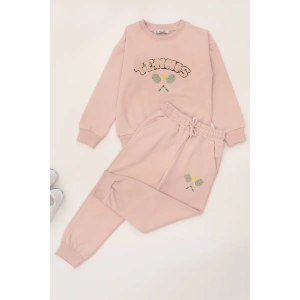 6-9 Yaş Şardonlu Yumoş Kumaş Takım Pudra - 6264361.1576.