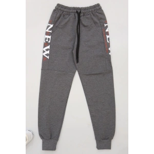 8-16 Yaş 2 İplik Likralı Eşofman Altı Füme - 42184.2066.