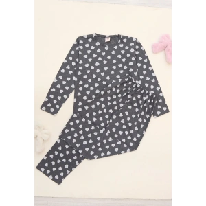 9-14 Yaş Alt Üst Aynı Çocuk Pijama Takımı Fümebeyaz - 50725.1961.