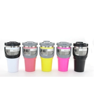 900 Ml Taşıma Kulplu Paslanmaz Çelik Termos Mug - Vakumlu Isı Yalıtımlı Bardak Alk3137
