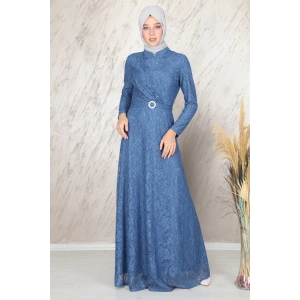 Ahunisa Tanem Abiye İndigo 6525