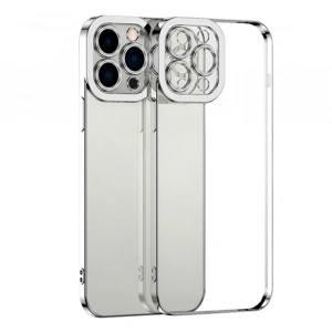 ALLY Fashion Series iPhone 11 Pro  Kılıf Renkli Kenar Lazer Çerçeveli Silikon Kılıf-(1903)