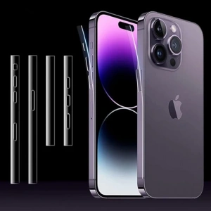 ALLY iPhone 15 Pro Hidrojel Hayalet Yan Alt Üst Kaplama Koruyucu Film-(1903)