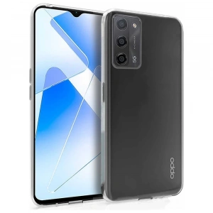 Ally OPPO A55 5G Kılıf Kamera Korumalı Ultra İnce Şeffaf Silikon Kılıf-(1903)