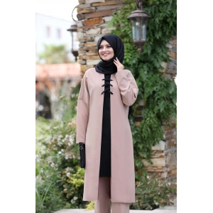 Bağcık Detay İkili Takım mdc 5561 Pudra