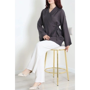 Bağlamalı Kimono Antrasit - 8091.1437.
