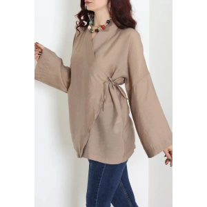 Bağlamalı Kimono Kahve - 8091.1437.
