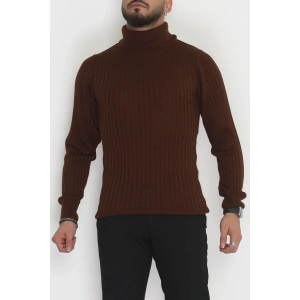 Balıkçı Yaka Erkek Triko Kahve - 70774.1766.