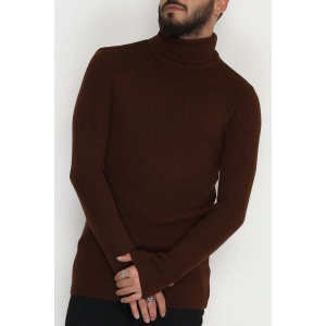 Balıkçı Yaka Erkek Triko Kahve - 70781.1766.