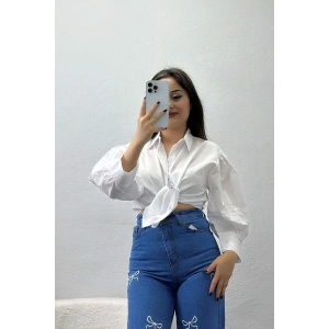 Balon Kol Gömlek Beyaz - 30839.1949.