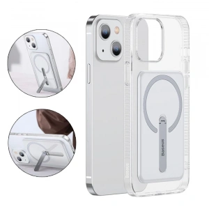 Baseus iPhone 13 6.1inç Manyetik Magsafe Standlı Silikon Kılıf-(1903)