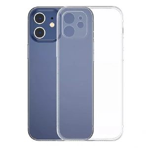 Baseus Simple Case iPhone 12 6.1 İnce Şeffaf Silikon Kılıf Kamera Korumalı-(1903)